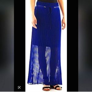 NWT! Blue Pleated Plisse Skirt